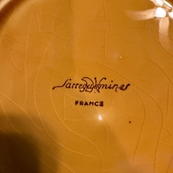 Sarreguemines Majolica Fruit cherries Plate France Vintage Dessert plate 7.5 in - Picture 3 of 4